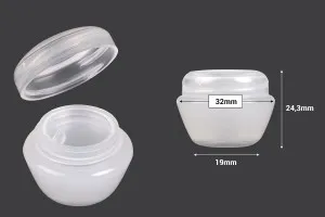 Barattolo di crema in acrilico da 5 ml, traslucido con sigillo in plastica - 12 pz-2