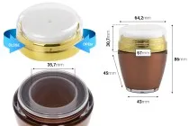 Βαζάκι airless 30 ml πλαστικό με καπάκι που ανοίγει αριστερόστροφα  - διάφορα χρώματα