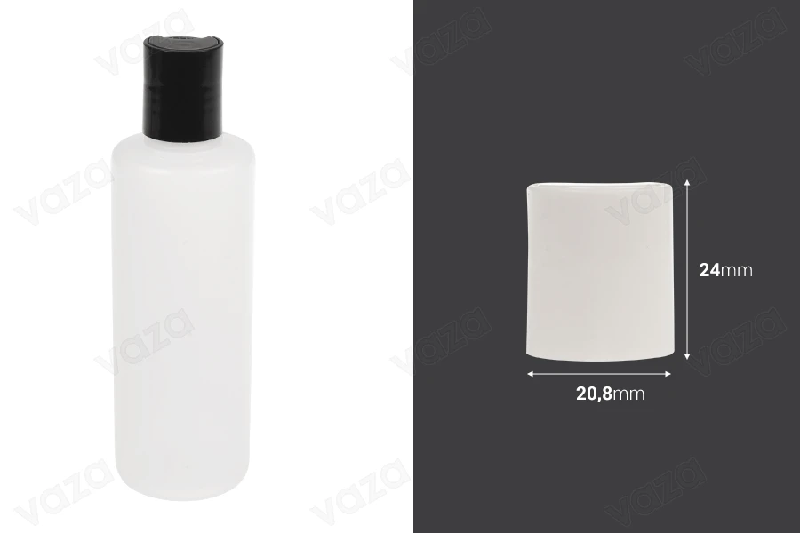 Couvercle du disque en plastique PP18 en noir ou blanc Couvercle du disque en plastique PP18 en noir ou blanc-photo_dimensions