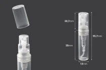 Σπρέι αρωματοποιίας πλαστικό 2 ml (tester) - 50 τμχ Σπρέι αρωματοποιίας πλαστικό 2 ml (tester) - 50 τμχ