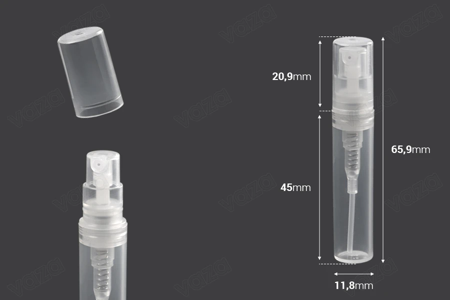 Parfümzerstäuber 3ml (Tester) Miniatur - 50 Stücke Parfümzerstäuber 3ml (Tester) Miniatur - 50 Stücke-bildabmessungen