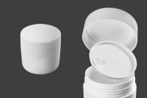 Βάζο 30 ml πλαστικό δίπατο με καπάκι και παρέμβυσμα - 12 τμχ