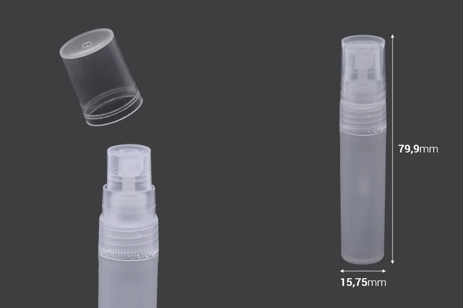 Flacon pulvérisateur de parfum 5 ml (testeur) en plastique - 50 pcs Flacon pulvérisateur de parfum 5 ml (testeur) en plastique - 50 pcs