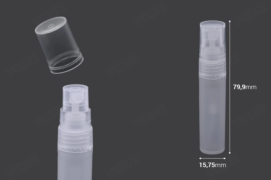 Flacone spray per profumo 5 ml (tester) in plastica - 50 pz Flacone spray per profumo 5 ml (tester) in plastica - 50 pz-dimensioni_immagine