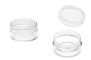 Pot en acrylique de 10ml avec couvercle - 12 pcs-1