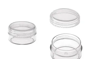 Pot en acrylique de 20ml avec couvercle - 12 pcs-1
