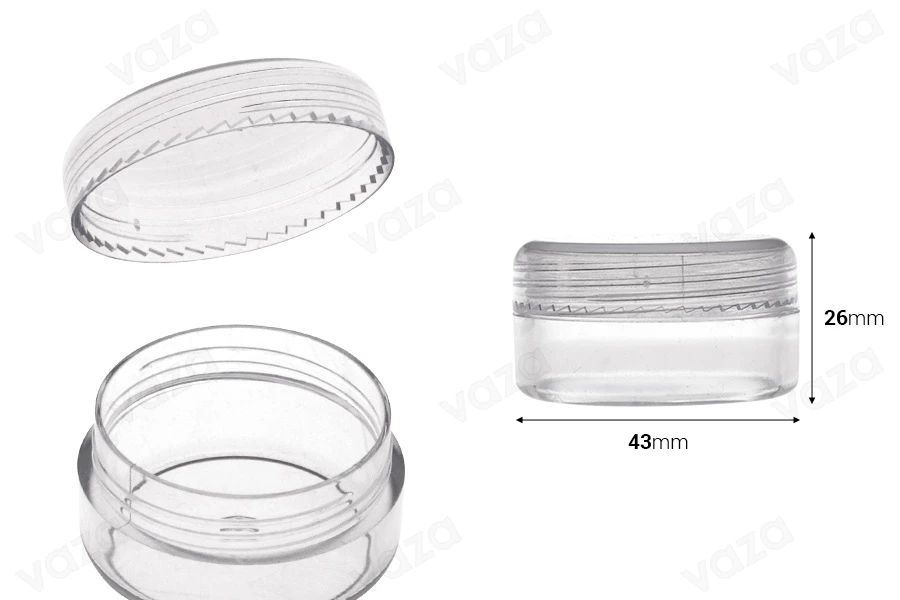 Acryl- Cremedose 20ml mit Deckel -12 Stücke-bildabmessungen