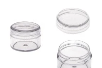 Βαζάκι ακρυλικό διαφανές 25 ml με καπάκι - 12 τμχ Βαζάκι ακρυλικό διαφανές 25 ml με καπάκι - 12 τμχ