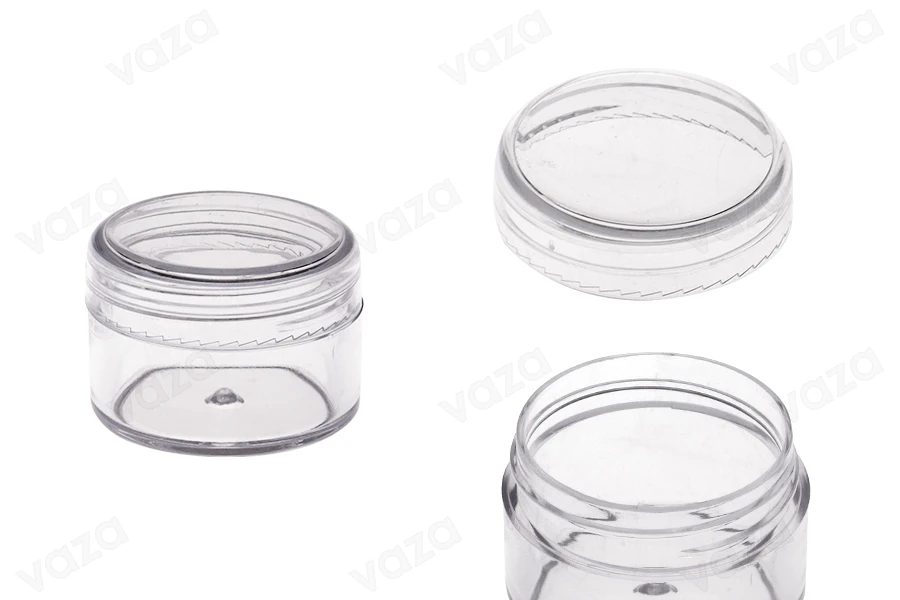 Βαζάκι ακρυλικό διαφανές 25 ml με καπάκι - 12 τμχ Βαζάκι ακρυλικό διαφανές 25 ml με καπάκι - 12 τμχ-εικόνα_προϊοντική