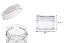 Βαζάκι ακρυλικό διαφανές 25 ml με καπάκι - 12 τμχ Βαζάκι ακρυλικό διαφανές 25 ml με καπάκι - 12 τμχ