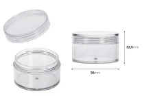 Βάζο ακρυλικό 50 ml με καπάκι - 12 τμχ