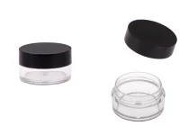 Βαζάκι ακρυλικό 5 ml διάφανο με μαύρο καπάκι 31x18.5 - 12 τμχ Βαζάκι ακρυλικό 5 ml διάφανο με μαύρο καπάκι 31x18.5 - 12 τμχ