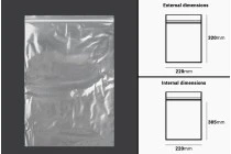 Σακουλάκια με κλείσιμο zip 220x320 mm διαφανή πλαστικά - 100 τμχ Σακουλάκια με κλείσιμο zip 220x320 mm διαφανή πλαστικά - 100 τμχ