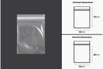 Σακουλάκια με κλείσιμο zip 50x70 mm διαφανή πλαστικά - 500 τμχ