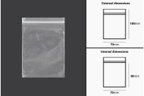 Σακουλάκια με κλείσιμο zip 70x100 mm διαφανή πλαστικά - 500 τμχ Σακουλάκια με κλείσιμο zip 70x100 mm διαφανή πλαστικά - 500 τμχ