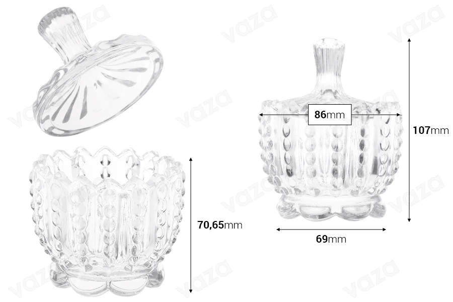 Διακοσμητική γυάλινη φοντανιέρα 86x107 mm με καπάκι-εικόνα_διαστάσεις