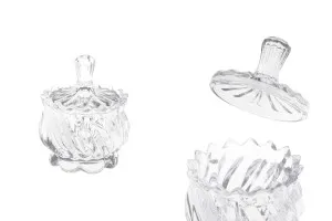 Glass jar for candy 140ml 88x110 mm with lid-1