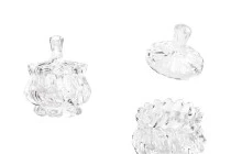 Récipient décoratif en verre de 140ml 85 x 105 mm avec couvercle