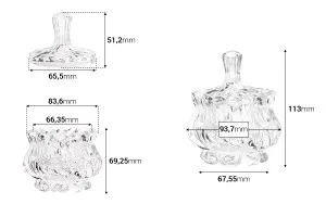 140 ml candy buffet decoration glass jar with lid in size 85x105 mm-2
