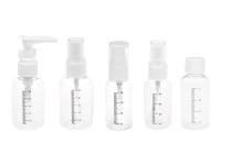 SET da viaggio bottigliette in busta di plastica con chiusura zip - 5 pz