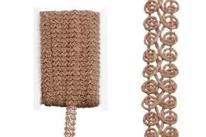 Tresse décorative en toile de jute dans la couleur de la ficelle d'une largeur de 20 mm (10 mètres par pièce)-1