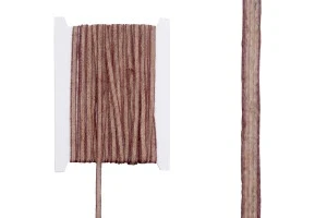 Treccia decorativa in grosgrain in iuta bicolore beige-marrone larga 7 mm (10 metri per pezzo)-1