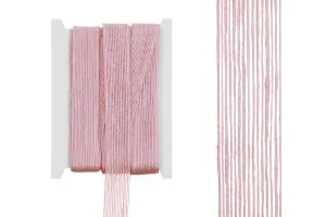 Galon gros grain décoratif en toile de jute rose, largeur de 25 mm (10 mètres par pièce)-1