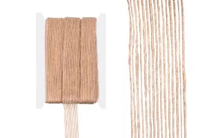 Galon gros grain décoratif en toile de jute dans la couleur de la ficelle, largeur de 25 mm (10 mètres par pièce)-1