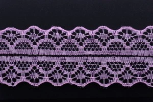Dentelle double en polyester de 30 mm de large - 10 mètres/pièce