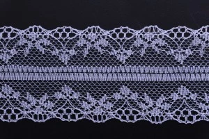 Dentelle double en polyester de 40 mm de large - 10 mètres/pièce