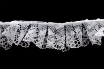 Δαντέλα πολυεστερική πλισέ λευκή πλάτος 20 mm - 10 μέτρα το τεμάχιο-εικόνα_προϊοντική