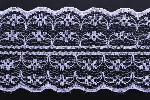 Polyester double edge lace trim, width 45 mm - length 10 mm each piece-1