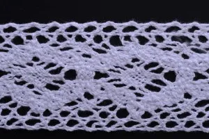 Spitzenband aus Baumwolle weiß Breite 45 mm - 10 m je Stück-1