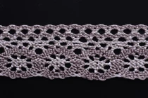 Two-color polyester bobbin lace trim, width 30 mm - length 10 meters each piece Two-color polyester bobbin lace trim, width 30 mm - length 10 meters each piece-image_product