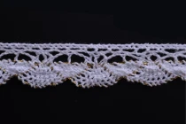 Spitzenband aus Baumwolle mit metallischem Faden Breite 18 mm - 10 Meter je Stück-produktbild