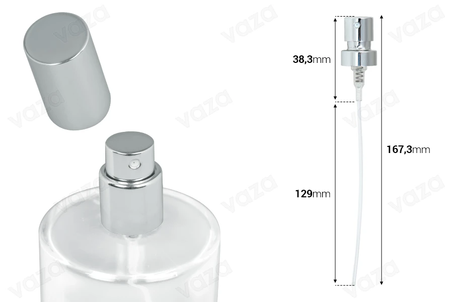 Vaporisateur pour flacons de parfum avec fermeture de sécurité à sertir-photo_dimensions