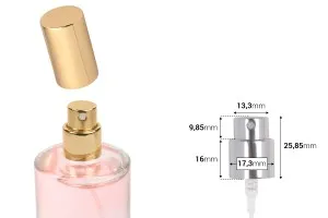 Vaporisateur  pour flacons de parfum avec fermeture de sécurité "Crimp" 15 mm en différentes couleurs-2