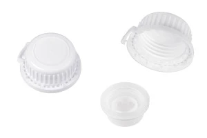 Plastic cap with plug for aluminum bottles-1