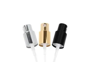 Aluminum cream pump with PP18 finish, available in different colors-3