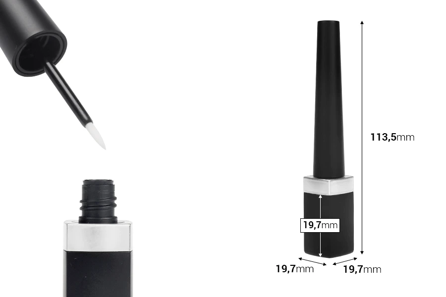 Μπουκαλάκι με πινέλο για eyeliner 8 ml - 6τμχ