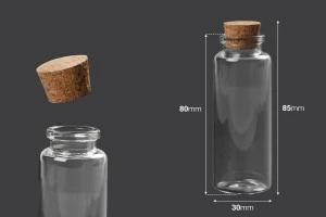 Bouteille en verre avec bouchon - 12 pcs-2