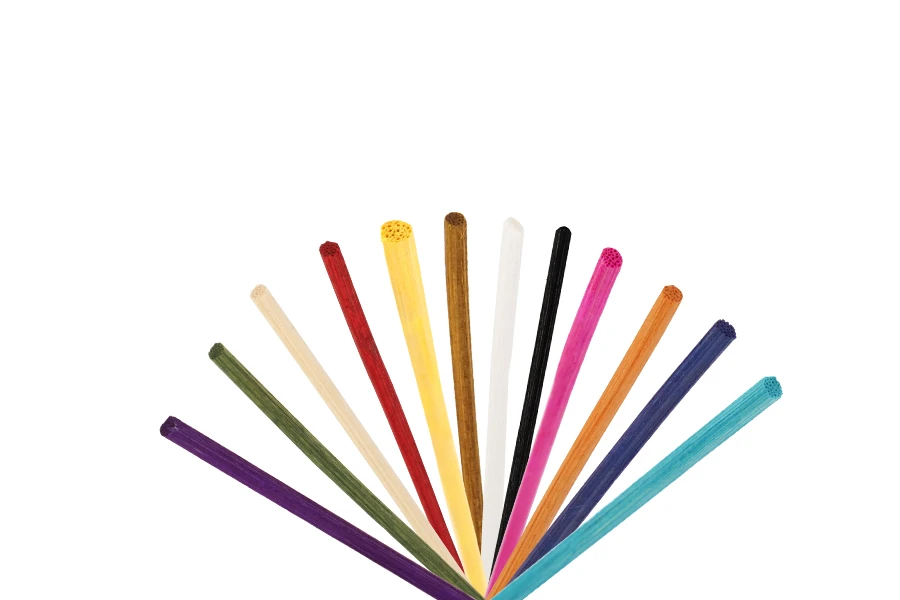 Bamboo sticks για αρωματικά χώρου σε ποικιλία χρωμάτων (μήκος 22 cm) - 10 τμχ
