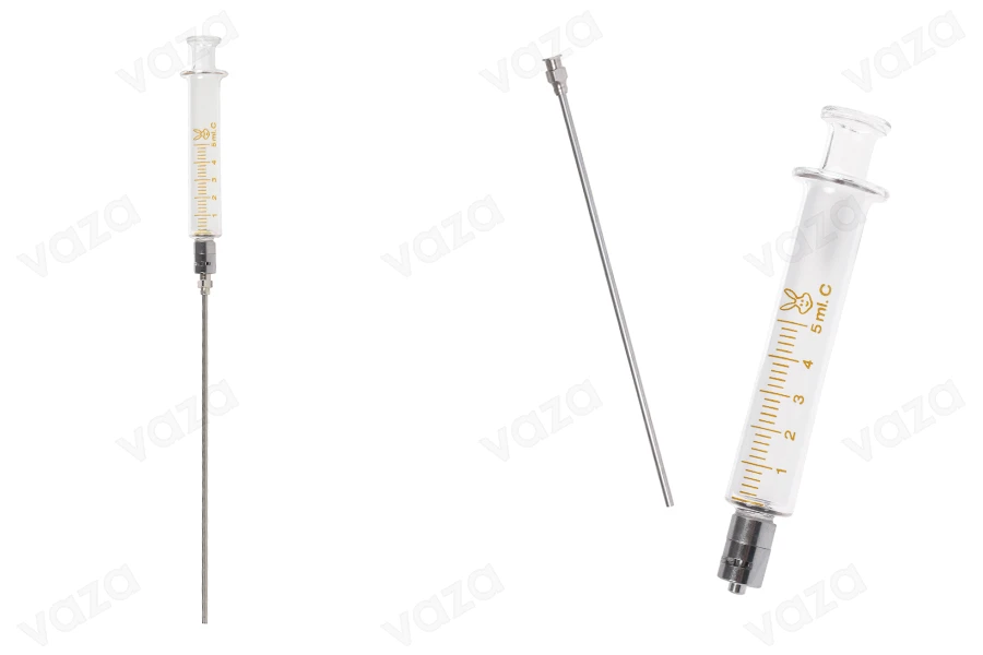 Glasspritze 5 ml  mit metallischer Spitze und Nadel-εικόνα_προϊοντική