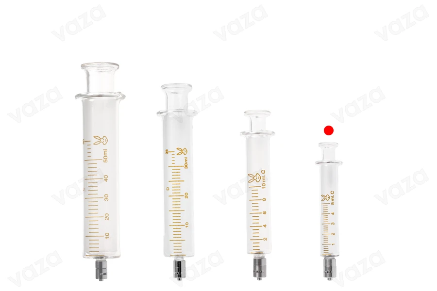 Glasspritze 5 ml  mit metallischer Spitze und Nadel-εικόνα_σύνθεση