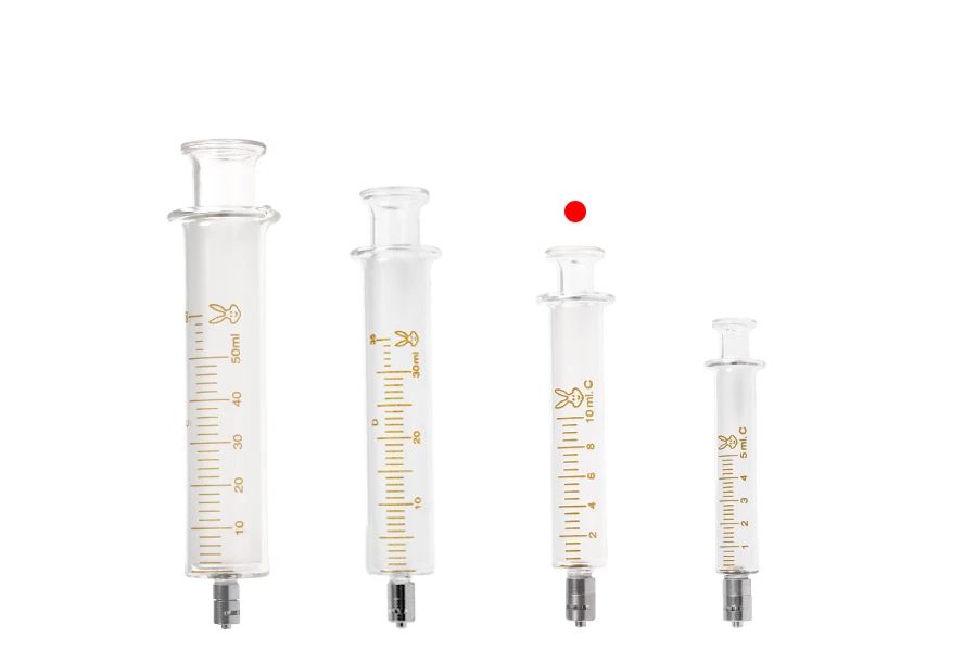 Γυάλινη σύριγγα 10ml, με μεταλλική μύτη και μεταλλική βελόνα