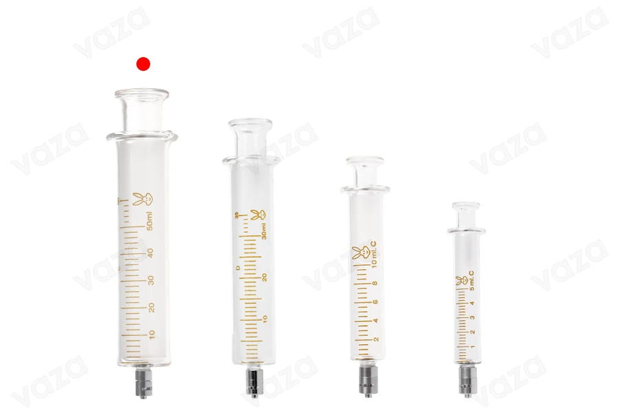 Glasspritze 50 ml mit metallischer Spitze und Nadel-bildgruppe