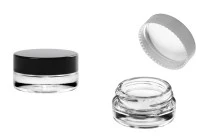 5ml Glas, transparent mit Deckel und Innendichtung