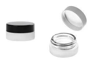 5ml forsted glass cream jar with cap and EPE liner inserted in the cap-1