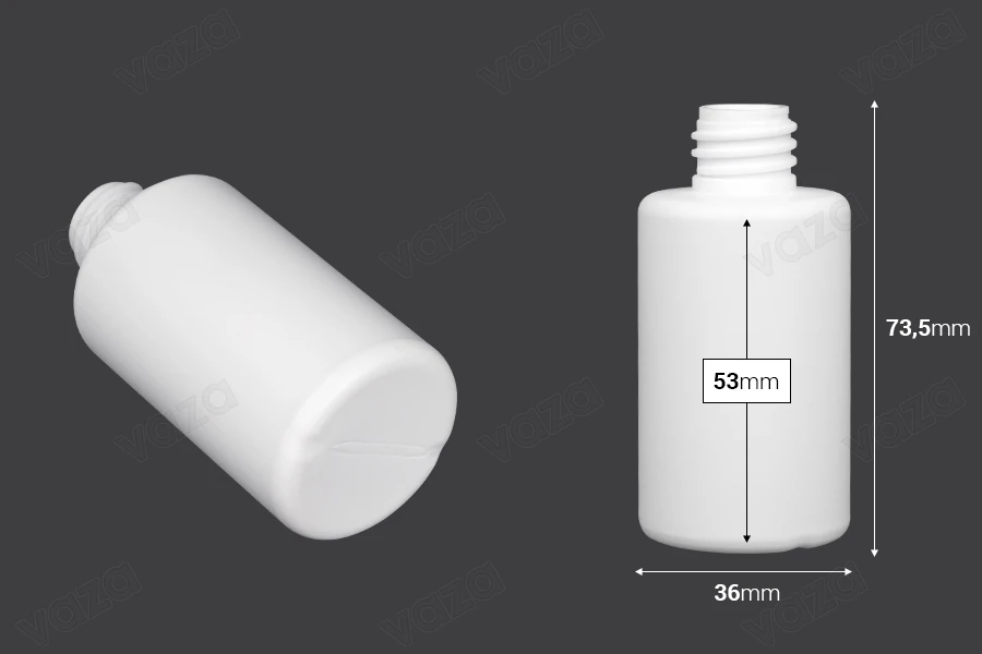 Μπουκάλι πλαστικό 50 ml (PP 18)-εικόνα_διαστάσεις