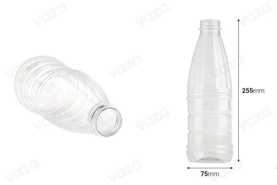 Bottiglia in plastica (PET) 1000 ml trasparente - confezione da 135 pezzi Bottiglia in plastica (PET) 1000 ml trasparente - confezione da 135 pezzi-dimensioni_immagine